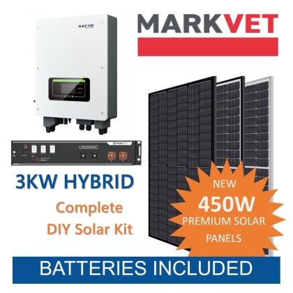 3KW Hybrid DIY Solar Kit with lithium battery