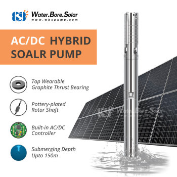 WBS 1.5kw  AC/DC Solar Water Pump S/S Impeller Water-Filled Motor