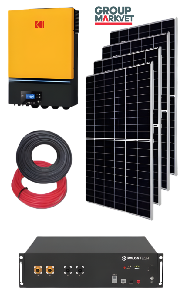 Kodak 3kw full solar package with lithium battery