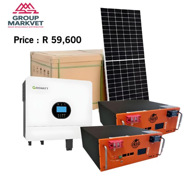 6kw Growatt Hybrid full kit with 10kw backup backup package