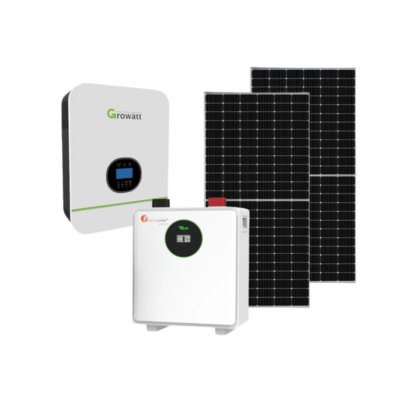 3KVA Growatt 24V Hybrid Inverter + 24V Felicity 25.6kWh Battery + 2x 460W Bi-Facial Solar Panels Combo Kit
